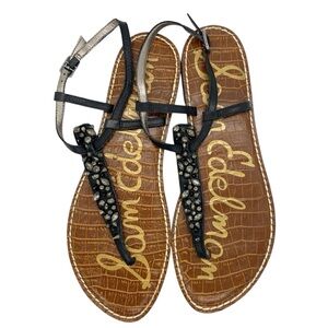 Sam Edelman Gwyneth Leather T Strap Studded Sandals